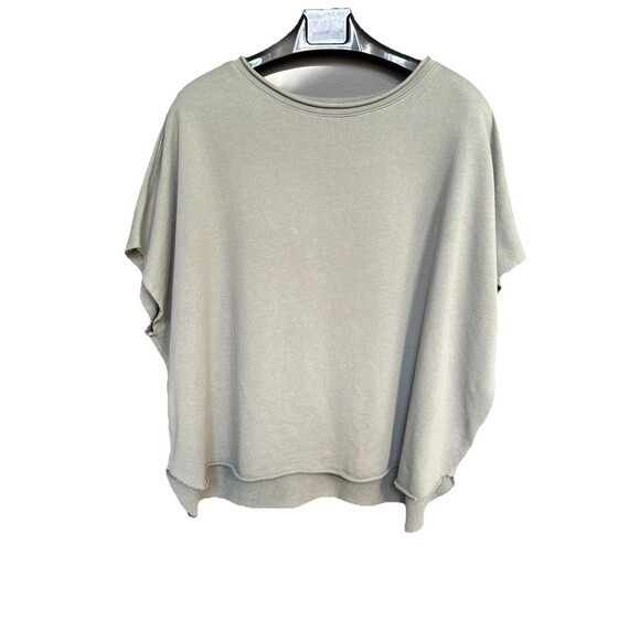 Frank & Eileen Olive Original Capelet Sweatshirt Sage Poncho One Size Cotton - Picture 2 of 7